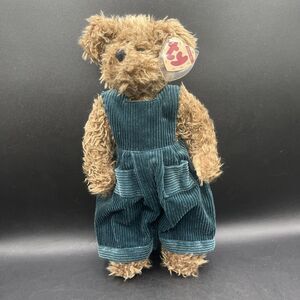 TY Beanie Babies Collectable Grover 1993 Brown Bear Overalls W/ Tag Plush Toy